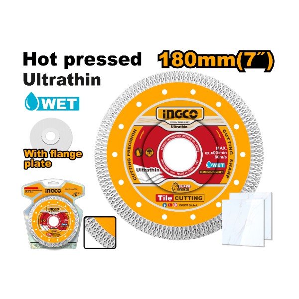 Ultrathin diamond disc 7" 10mm - P20C40 | DMD081801HT Ingco - Ghana