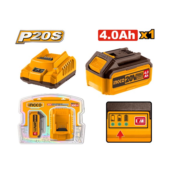 P20S Lithium-Ion battery and charger kit | FBCPK1214 Ingco - Ghana