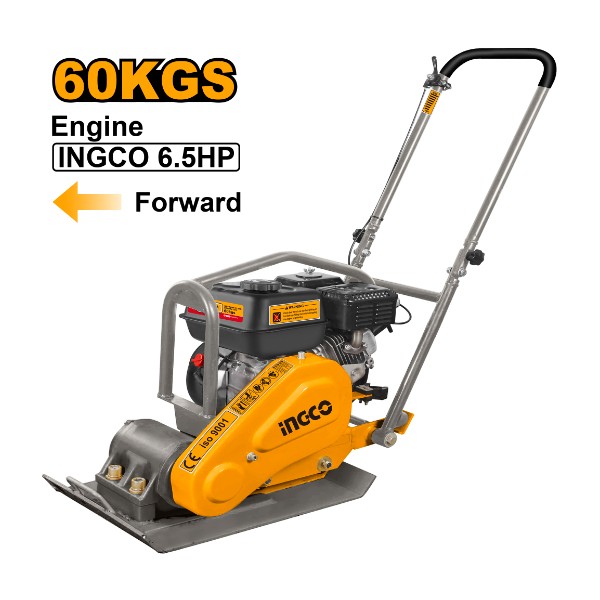 Gasoline Plate Compactor 6.5HP 60kg | GCP060-2 Ingco - Ghana