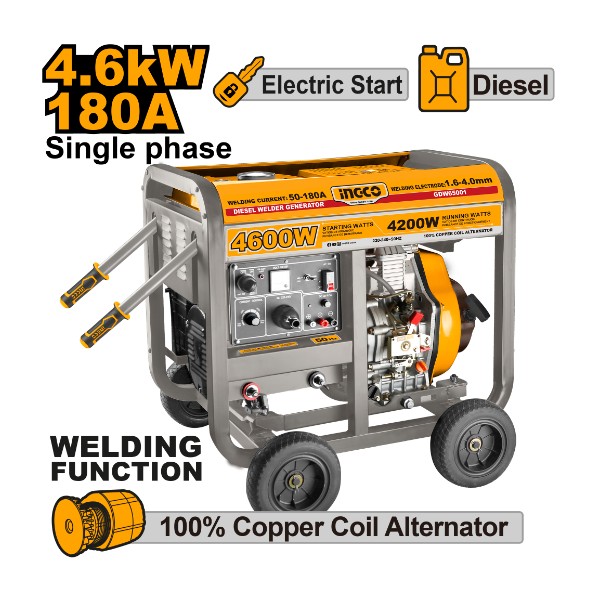 Diesel Generator & Welding Machine GDW65001 Ingco - Ghana