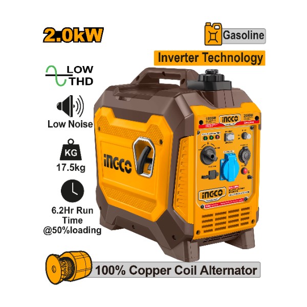 Inverter gasoline generator | GEI23006 Ingco - Ghana
