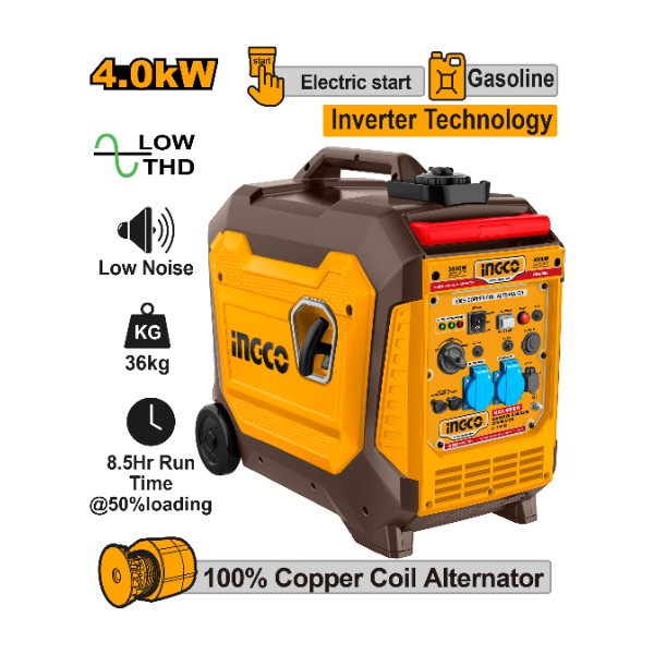 Inverter gasoline generator 4kw silent - PC1 | GEI47506E Ingco - Ghana