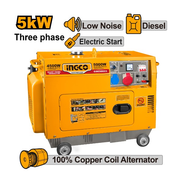 Silent Diesel Generator GSE50003 Ingco - Ghana