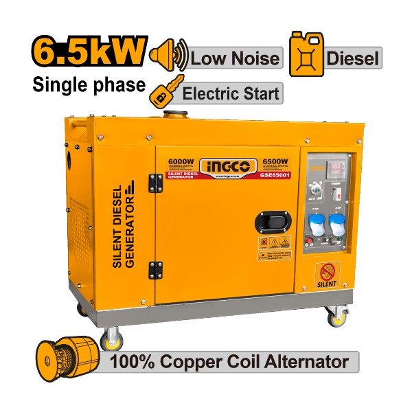 Silent diesel generator | GSE65001 Ingco - Ghana