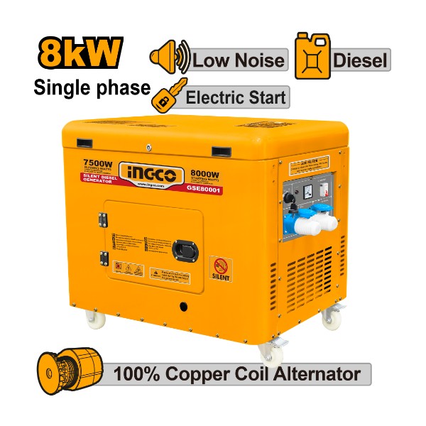 Silent Diesel Generator GSE80001 Ingco - Ghana