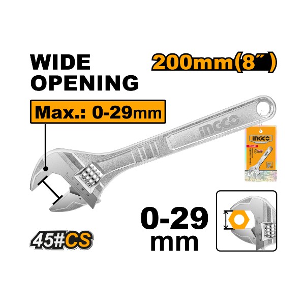 Adjustable Wrench HADW131082 Ingco - Ghana