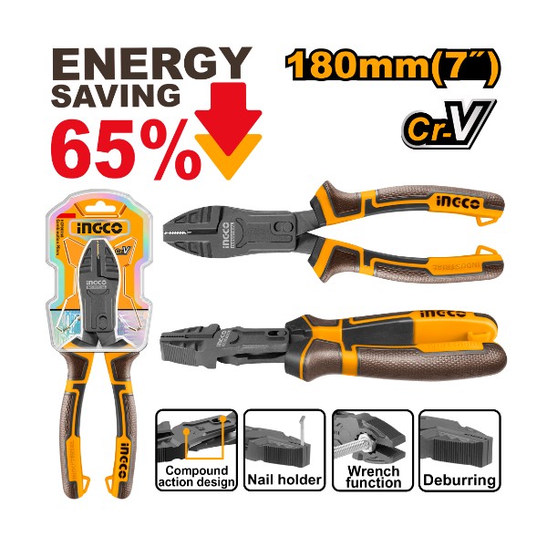 Compound action  combination pliers HCCP58180 Ingco - Ghana