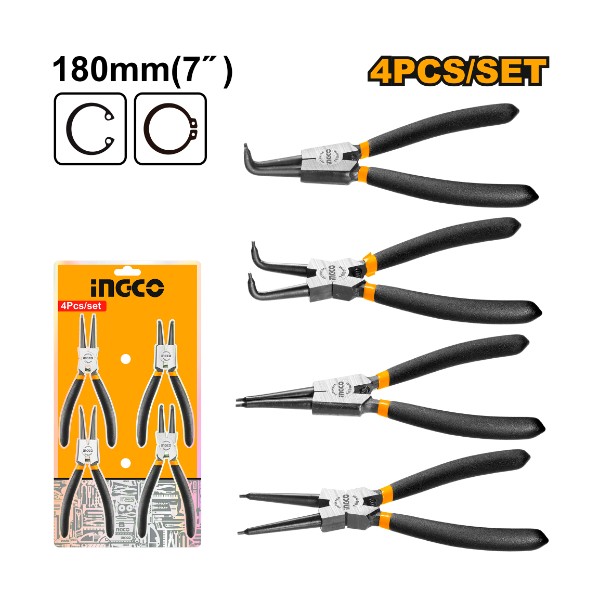 4pcs Circlip Plier Set HCCPS01180 Ingco - Ghana