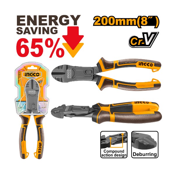 Compound action  diagonal cutting pliers HCDCP58200 Ingco - Ghana