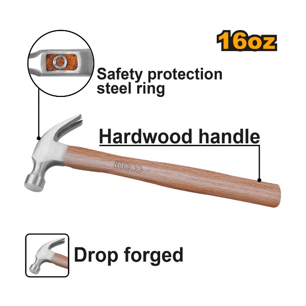 Claw Hammer HCH0416 Ingco - Ghana