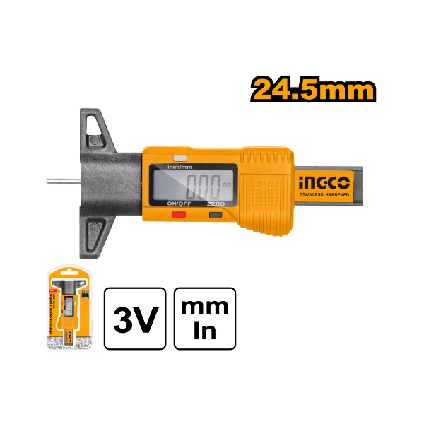 Digital tread depth gauge 25.4mm - P25C100 | HDCP00101 Ingco - Ghana