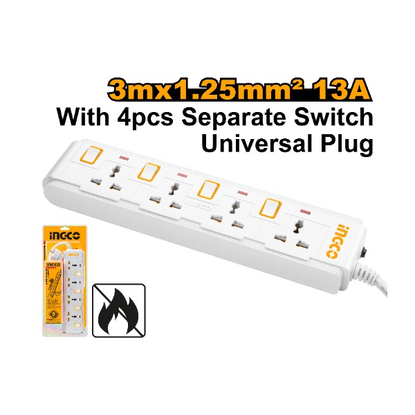 Extension Socket HES03041V Ingco - Ghana