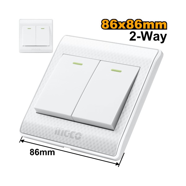 Switch 2-Way 2 Gang 16A - C120 | HESSH02103 Ingco - Ghana