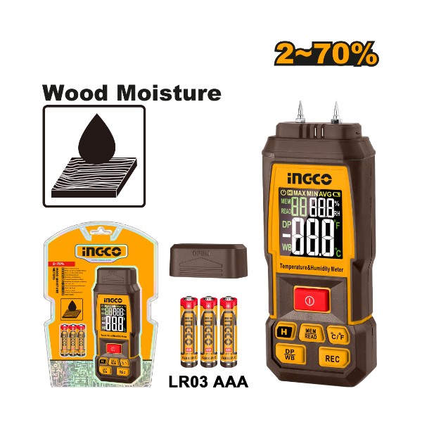 Wood moisture meter new model - P10C20 | HETWM031 Ingco - Ghana