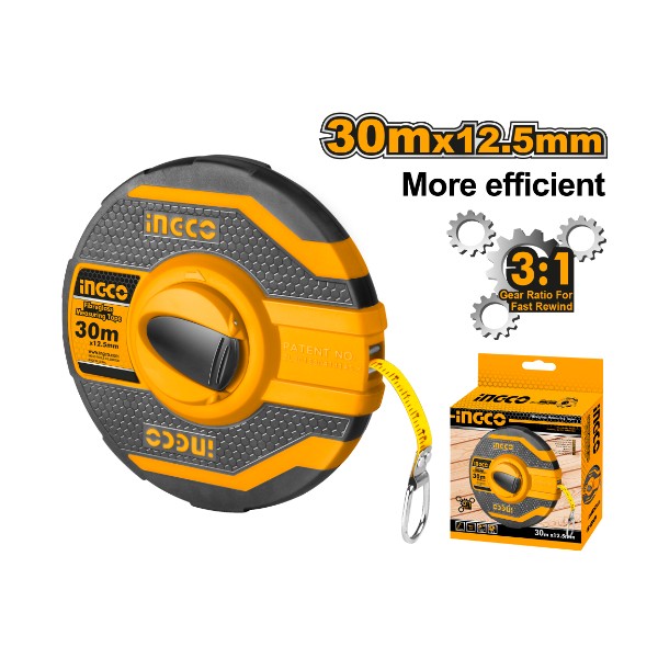 Fibreglass measuring tape 30mx12.5mm - P10C40 | HFMT8130 Ingco - Ghana