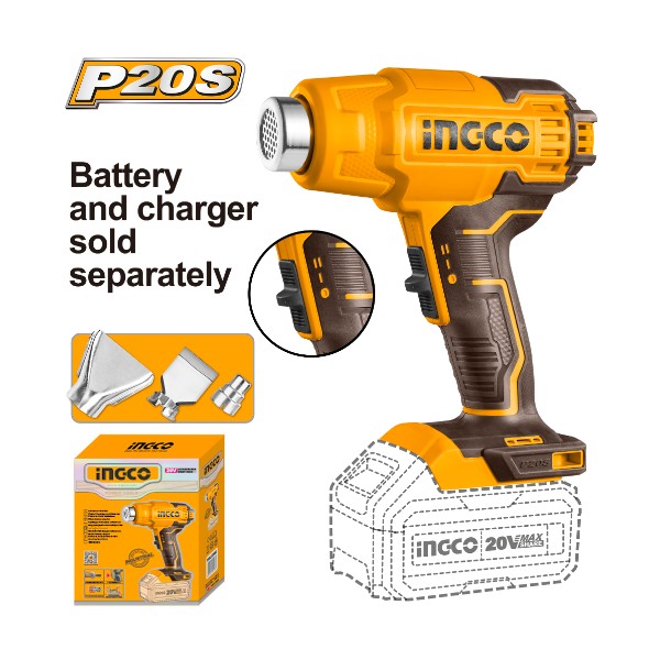 Lithium-Ion heat gun HGLI2002 Ingco - Ghana
