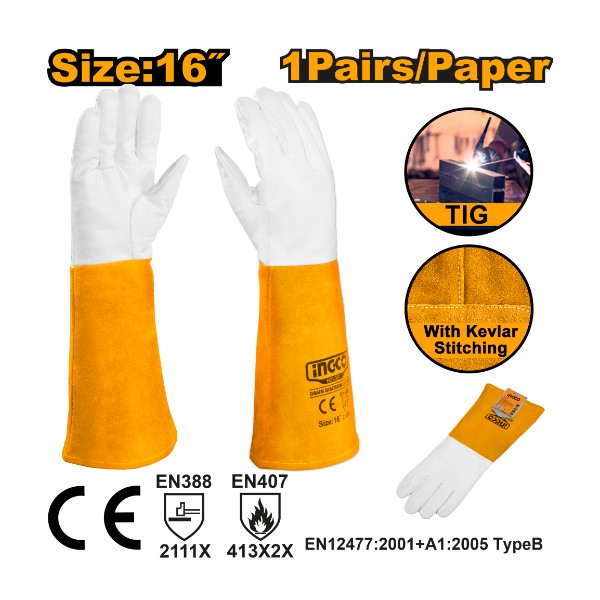 Grain goatskin gloves 16" - P1C96 | HGVG01 Ingco - Ghana