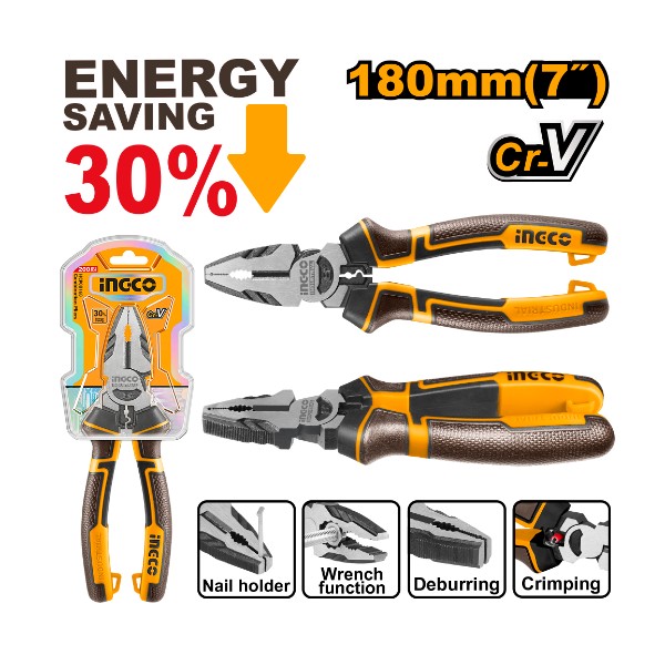 High leverage  combination pliers HHCP28180 Ingco - Ghana