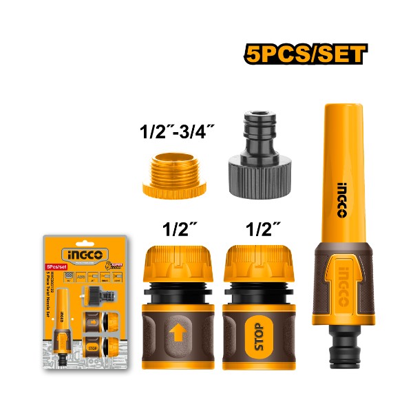 5 Piece twist nozzle set | HHCS05122 Ingco - Ghana