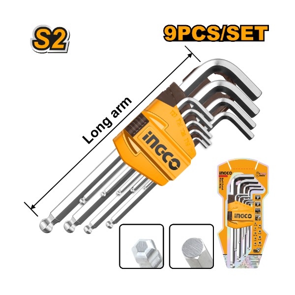 Ball Point Hex Key HHK12091 Ingco - Ghana