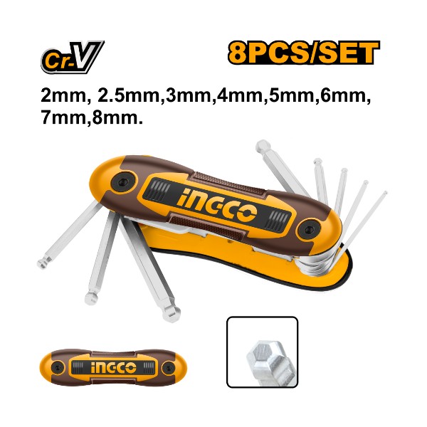 Ball Point Hex Key HHK14082 Ingco - Ghana