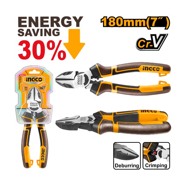 High leverage diagonal  cutting pliers HHLDCP28180 Ingco - Ghana