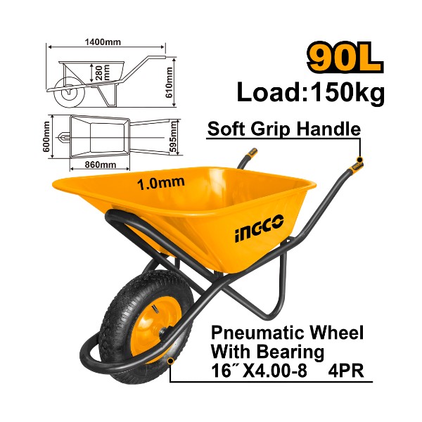 Wheel Barrow HHWB64018G Ingco - Ghana