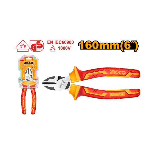 Insulated high leverage diagonal cutting pliers HIHLDCP28160 hassancon trading Ingco - Ghana