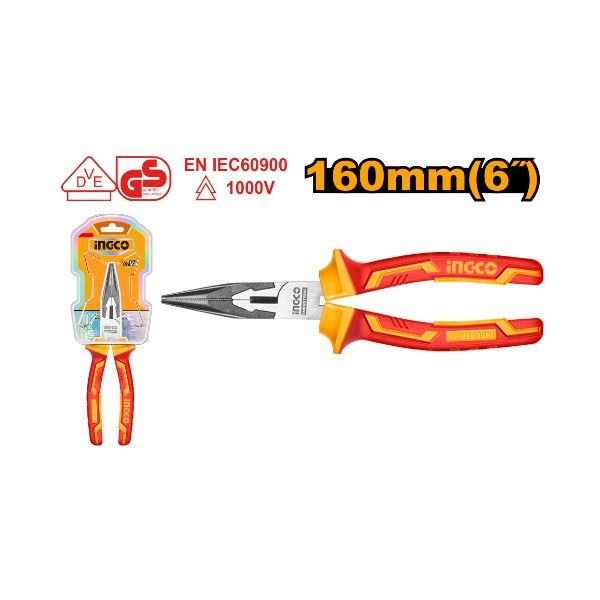 Insulated long nose pliers 6" - P6C36 | HILNP28168 Ingco - Ghana