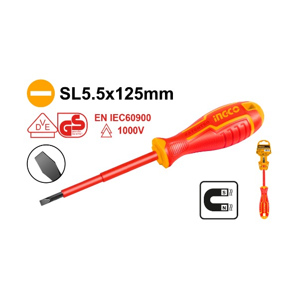 Insulated Screwdriver SL 125mm - P12C144 | HISD815125 Ingco - Ghana