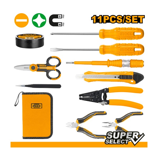 11Pcs Electricians Tools Set HKETS0111 Ingco - Ghana