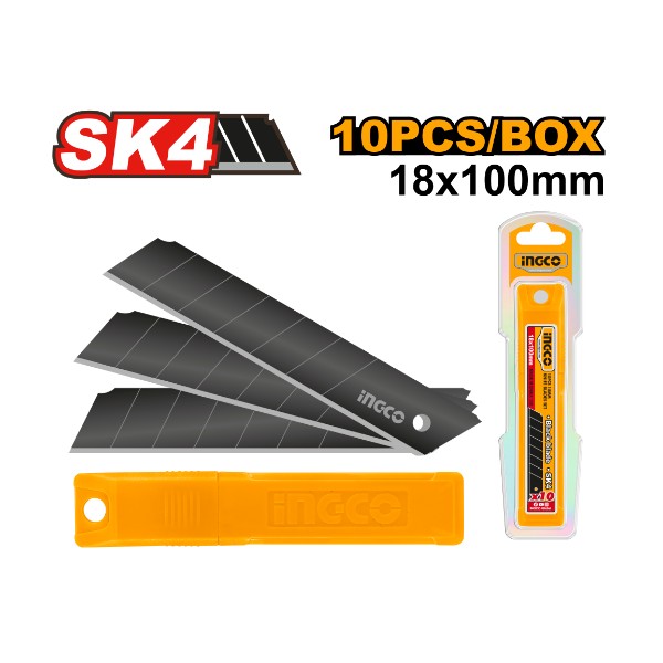 10 Pcs 18mm knife blades set SK4 - P20C120 | HKNCB181 Ingco - Ghana