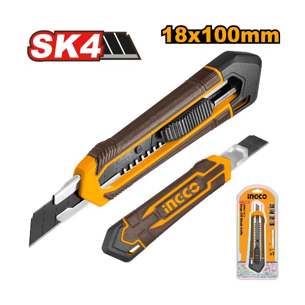 Snap-off blade knife 18x100mm - P12C96 | HKNS11815 Ingco - Ghana