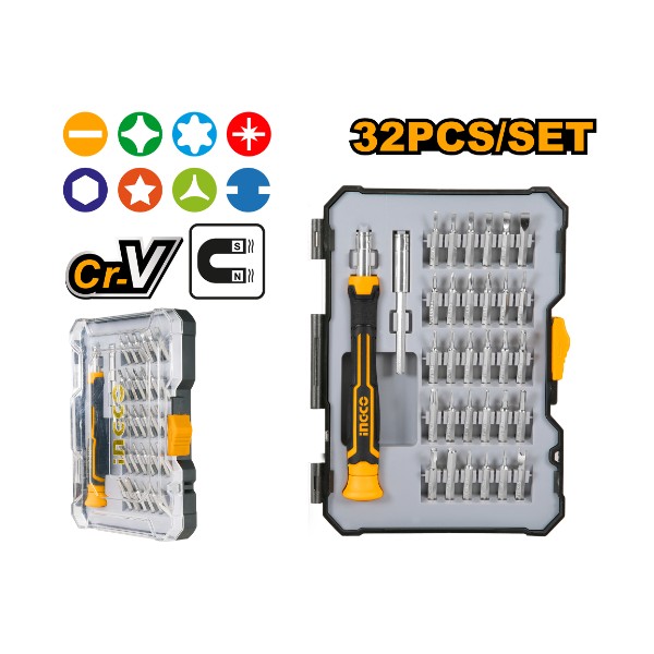 32Pcs Precision Screwdriver Set HKSDB0348 Ingco - Ghana