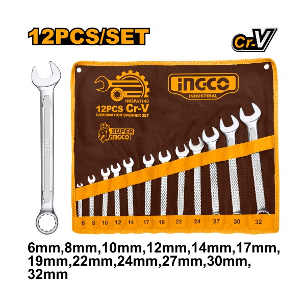 Combination Spanner Set HKSPA1143 Ingco - Ghana