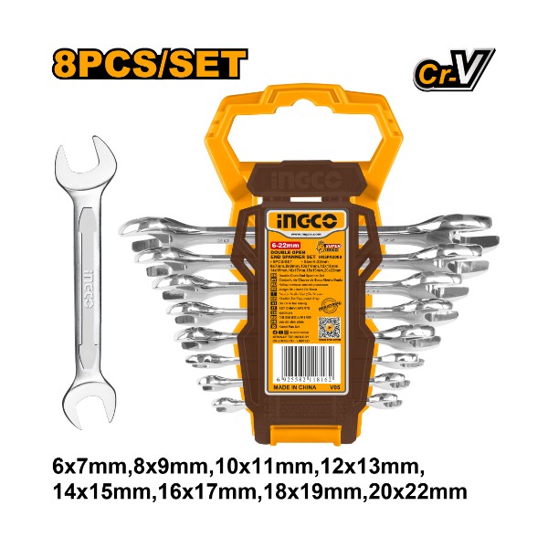 Double Open End Spanner Set HKSPA2088 Ingco - Ghana