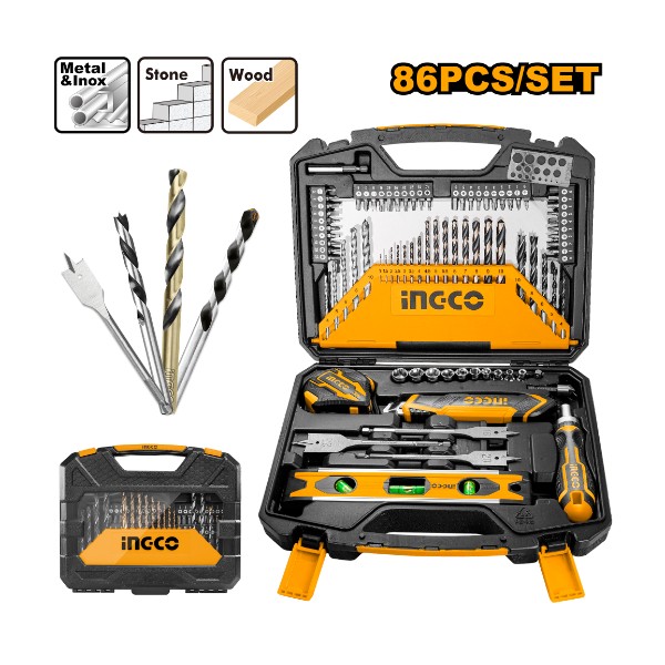 86 Pcs Accessories Set HKTAC010861 Ingco - Ghana