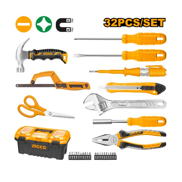 32 pcs Handtools Set HKTHP10321 Ingco - Ghana