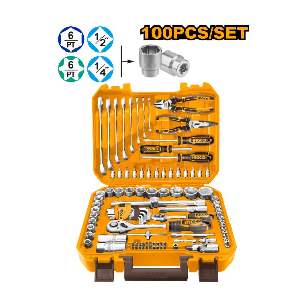 100 Pcs tools set HKTHP21001 Ingco - Ghana