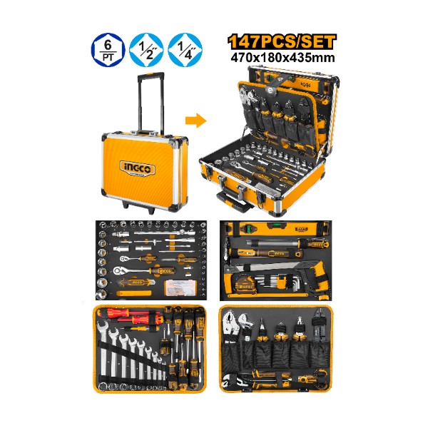 147 Pcs handtools set | HKTHP21471 Ingco - Ghana