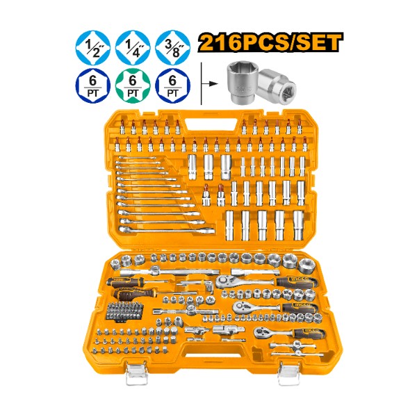 216 Pcs combination tools set HKTHP22161 Ingco - Ghana