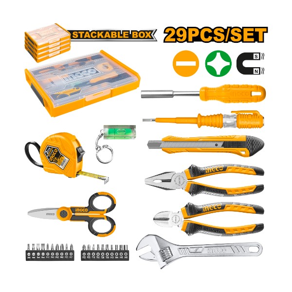 29 Pcs Household Tools Set HKTV01H291 Ingco - Ghana