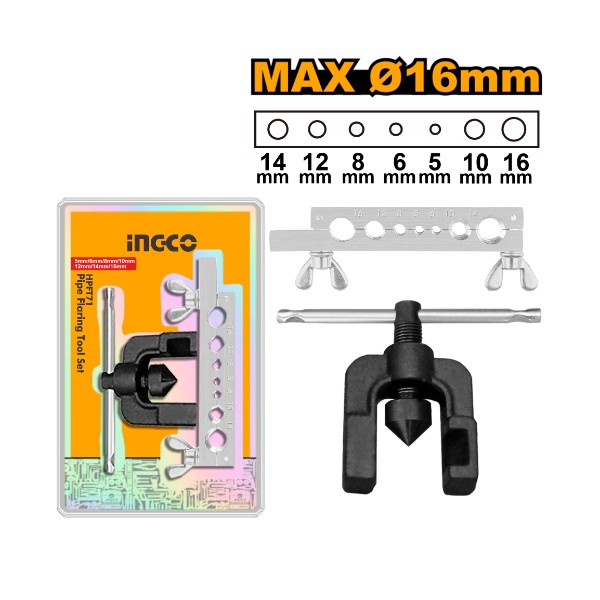 Pipe flaring tool set 5mm~16mm - C24P6 | HPFT71 Ingco - Ghana