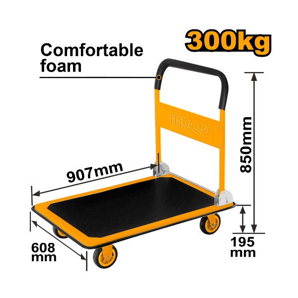 Foldable platform hand truck HPHT13002 Ingco - Ghana
