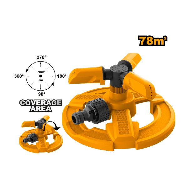 Plastic 3 arm rotatory sprinkler 0.75" - C6 | HPS23602 Ingco - Ghana