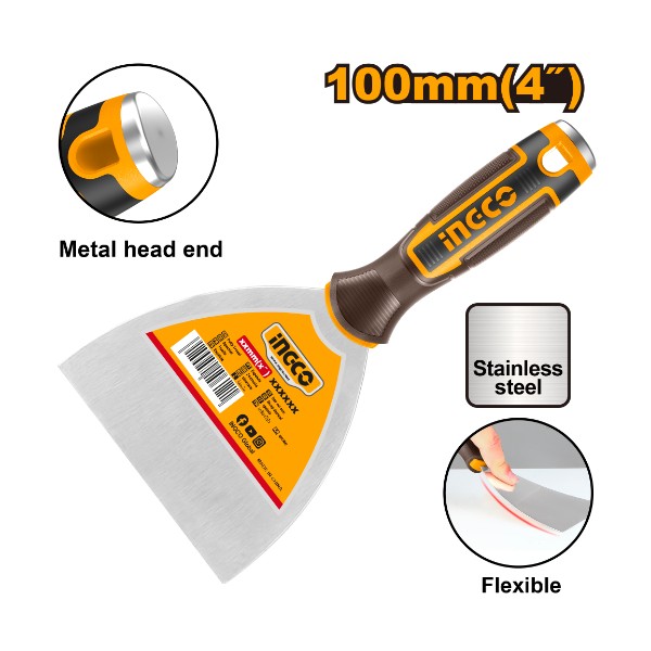 Putty trowel with rubber handle 4" - C120 | HPUT08100 Ingco - Ghana