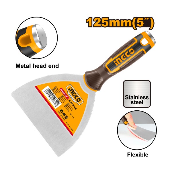 Putty trowel with rubber handle 5" - C120 | HPUT08125 Ingco - Ghana
