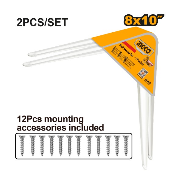 Shelf bracket set | HSB10810 Ingco - Ghana