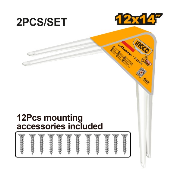 Shelf bracket set |} HSB11214 Ingco - Ghana