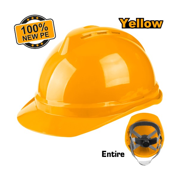 Safety Helmet - Yellow
- Ind - C20 | HSH201 Ingco - Ghana